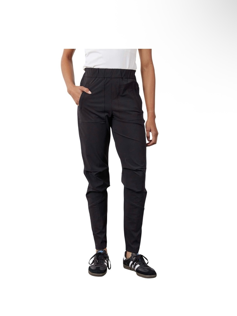Ruti More Than Active Pants Woman’s Black Slim Normcore zip pockets Cargo Size 6